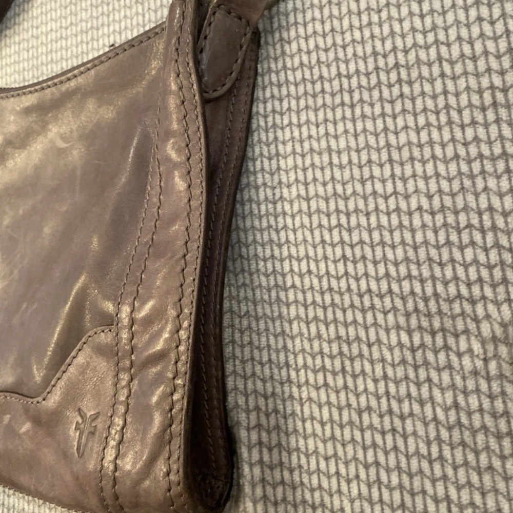Frye Taupe Leather Crossbody Bag - Picture 4 of 10